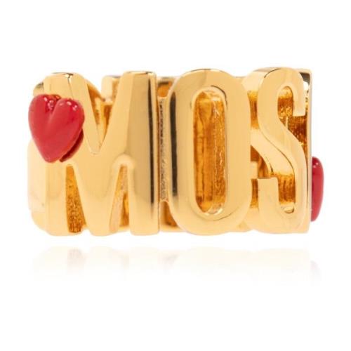 Messing ring Moschino , Yellow , Dames