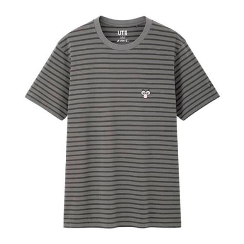 Gestreepte BFF Tee Limited Edition Kaws , Gray , Heren