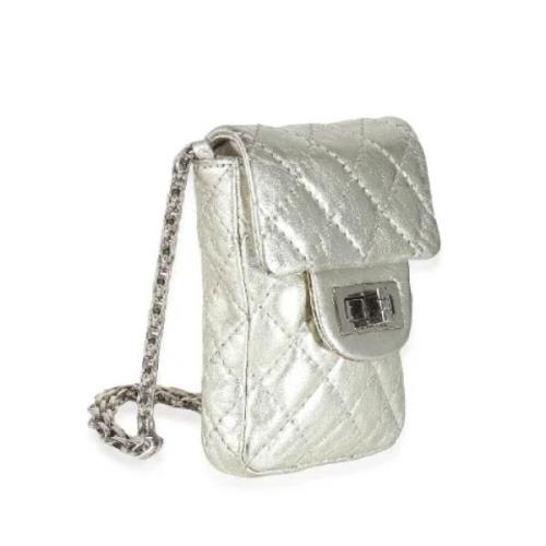 Pre-owned Leather crossbody-bags Chanel Vintage , Gray , Dames