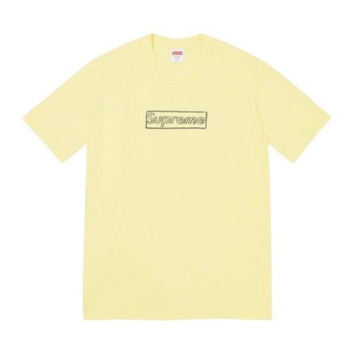 Limited Edition Krijt Box Logo Tee Kaws , Yellow , Heren