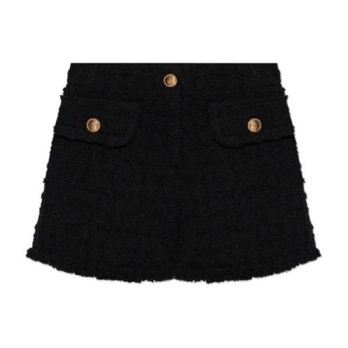 Tweed Shorts Versace , Black , Dames