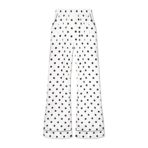 Zijden broek Dolce & Gabbana , White , Dames