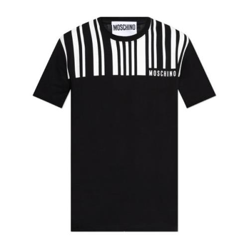 T-shirt met print Moschino , Black , Heren