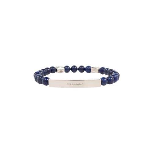 Armband met stenen Salvatore Ferragamo , Blue , Heren