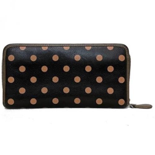 Pre-owned Leather wallets Loewe Pre-owned , Black , Dames