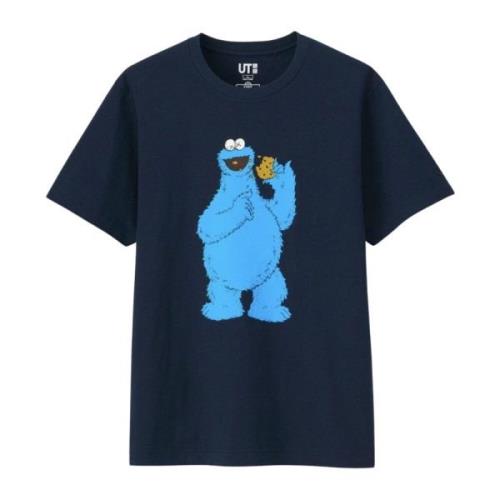 Cookie Monster Tee Navy Limited Edition Kaws , Blue , Heren