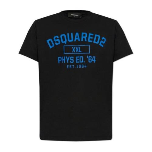 Bedrukt T-shirt Dsquared2 , Black , Heren