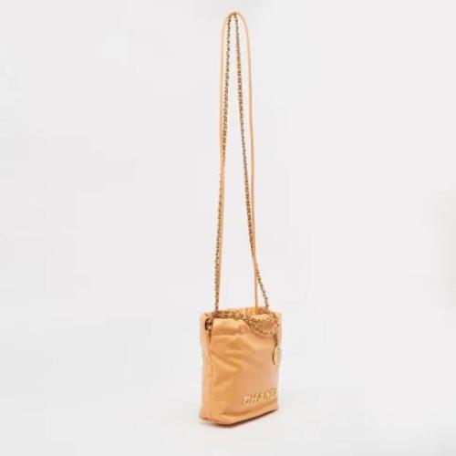 Pre-owned Leather chanel-bags Chanel Vintage , Orange , Dames