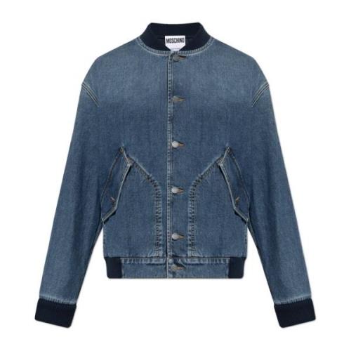 Denim jack in bomberstijl Moschino , Blue , Heren