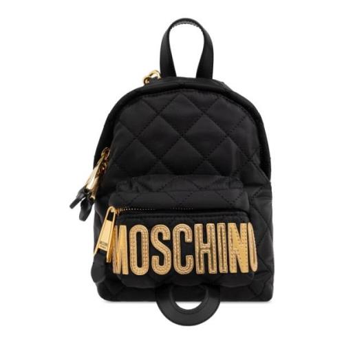 Rugzak met logo Moschino , Black , Dames