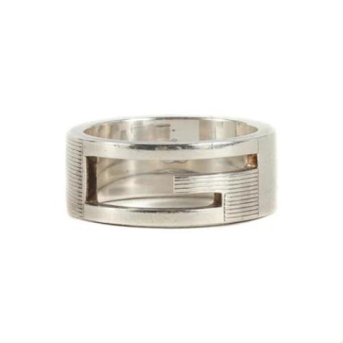 Pre-owned Metal rings Gucci Vintage , Gray , Dames