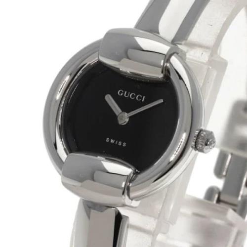 Pre-owned Stainless Steel watches Gucci Vintage , Black , Dames