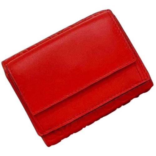 Pre-owned Leather wallets Loewe Pre-owned , Red , Dames