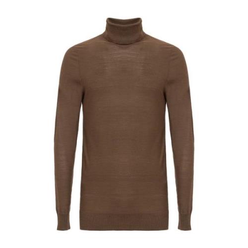 Zijde Wol Bruine Trui Brioni , Brown , Heren