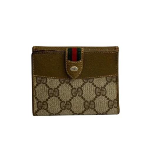 Pre-owned Leather wallets Gucci Vintage , Brown , Dames