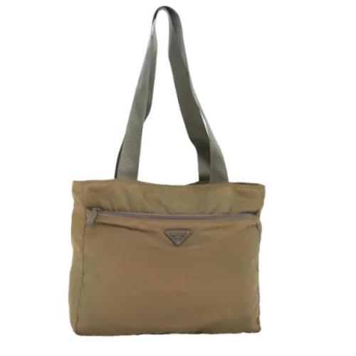 Pre-owned Nylon totes Prada Vintage , Beige , Dames