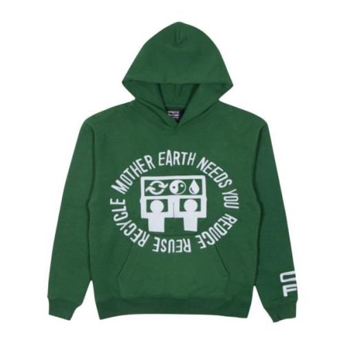 Groene Eco Hooded Pullover Cactus Plant Flea Market , Green , Heren