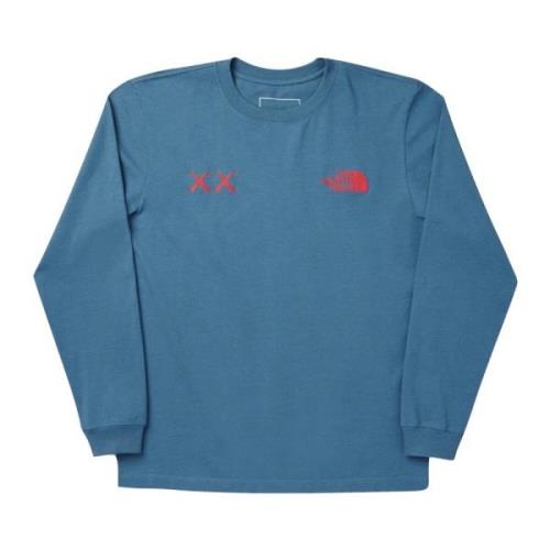 Beperkte Oplage Blauw/Rood Longsleeve Tee Kaws , Blue , Heren