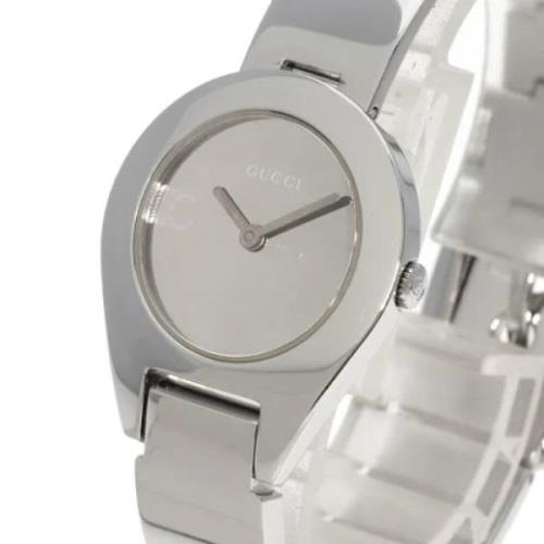 Pre-owned Stainless Steel watches Gucci Vintage , White , Dames