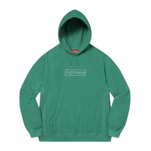 Beperkte oplage Box Logo Hoodie Light Pine Kaws , Green , Heren