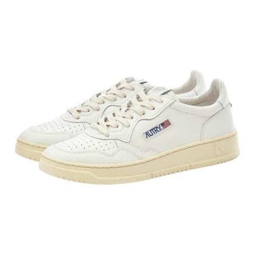 Vintage Lage Leren Sneaker Wit-37 Autry , White , Heren