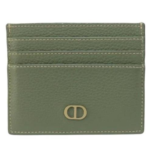 Pre-owned Leather wallets Dior Vintage , Green , Dames