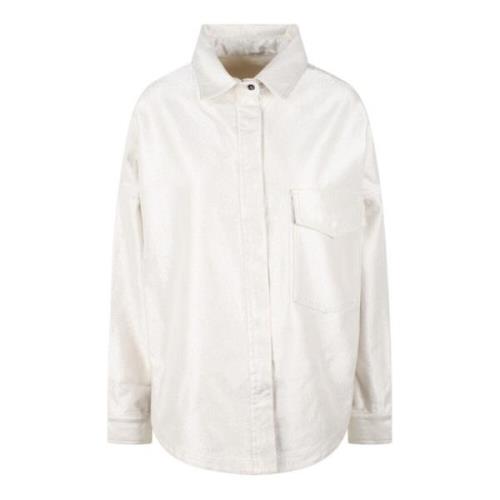 Metallic Oversized Shirt Nine In The Morning , White , Dames