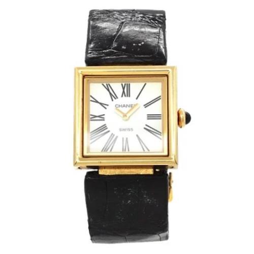 Pre-owned Yellow Gold watches Chanel Vintage , White , Dames