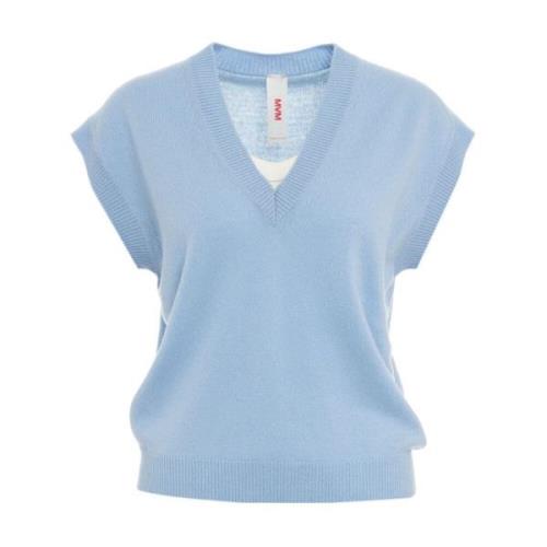 Blauwe Gebreide Kleding Aw24 MVM , Blue , Dames