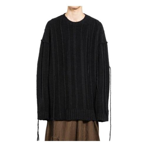 Zwart Los Kabelbreisel Trui Yohji Yamamoto , Black , Heren