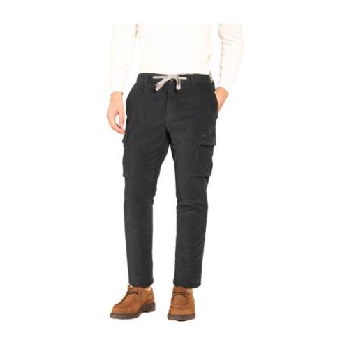 Navy Blue Cargo Broek Wortel Pasvorm Mason's , Blue , Heren