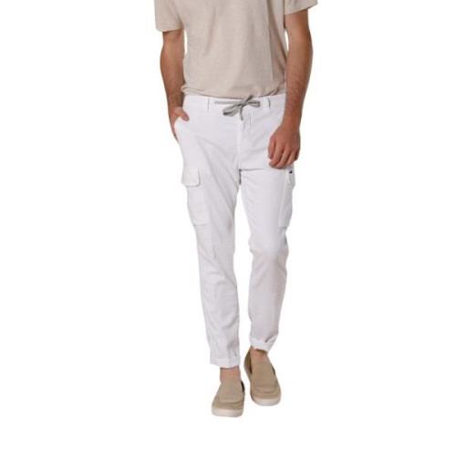 Witte Cargo Jogger Broek Stretch Jersey Mason's , White , Heren