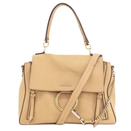 Pre-owned Leather handbags Chloé Pre-owned , Beige , Dames