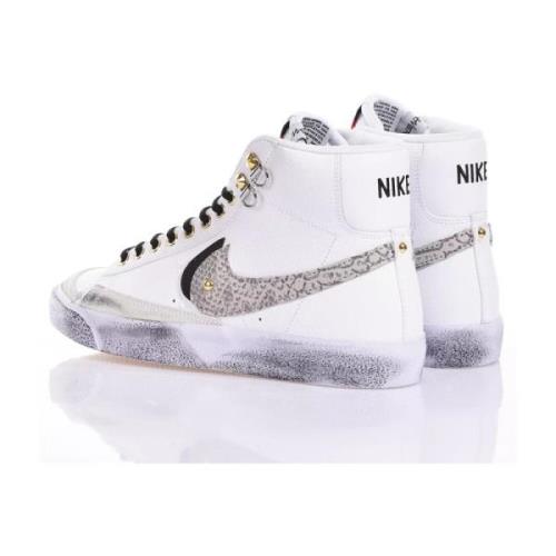 Witte Grijze Sneakers Handgemaakt Eco-Leer Nike , White , Heren