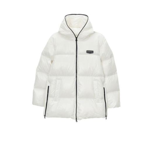 Witte Hooded Donsjas Aw23 Duvetica , White , Dames