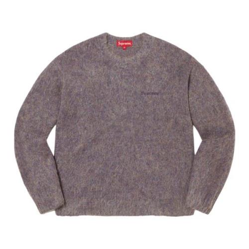 Paarse Mohair Sweater Beperkte Oplage Supreme , Purple , Heren