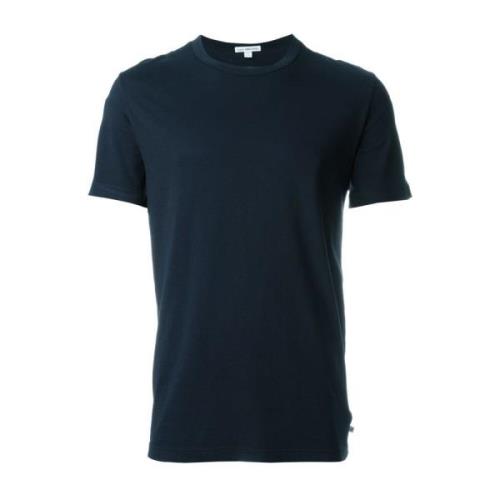 Klassiek Blauw Katoenen T-shirt James Perse , Blue , Heren