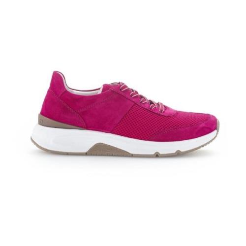 Fuchsia Textiel Wandelsneakers Gabor , Pink , Dames