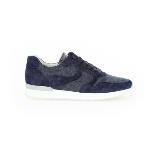 Blauwe Leren Sneakers Gabor , Blue , Dames