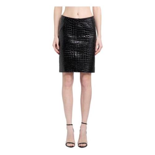 Zwarte Krokodillenleren Rok Tom Ford , Black , Dames