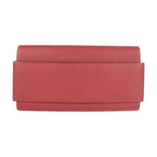 Pre-owned Leather wallets Hermès Vintage , Red , Dames