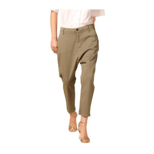 Relaxte Chino Broek in Militair Groen Mason's , Green , Dames