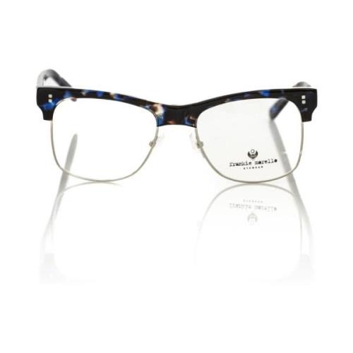 Clubmaster Metalen Frame Blauwe Bril Frankie Morello , Blue , Unisex