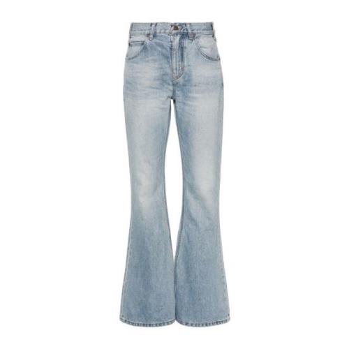 Blauwe Katoenen Jeans Ss22 Celine , Blue , Dames