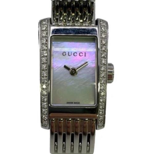 Pre-owned Stainless Steel watches Gucci Vintage , Gray , Dames