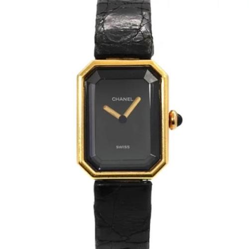 Pre-owned Yellow Gold watches Chanel Vintage , Black , Dames