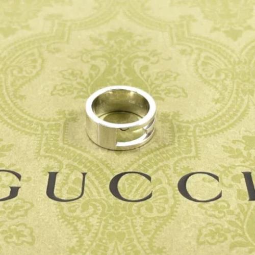 Pre-owned Metal rings Gucci Vintage , Gray , Dames