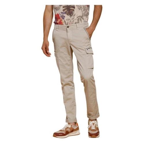 Studded Cargo Broek Extra Slim Fit Mason's , Beige , Heren