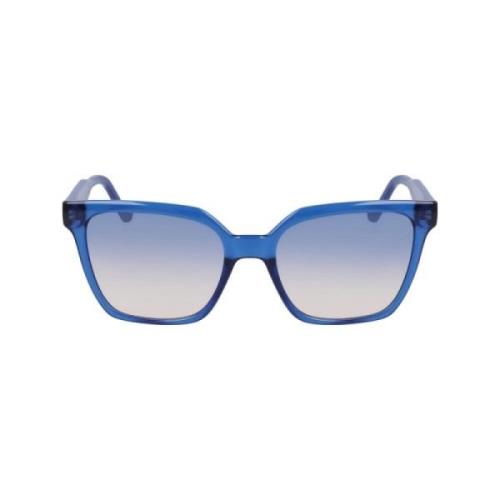 Blauwe Plastic Zonnebril voor Vrouwen Liu Jo , Blue , Dames