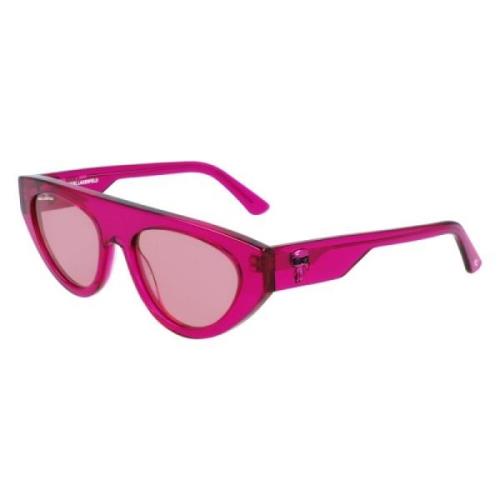 Fuchsia Acetaat Zonnebril voor Vrouwen Karl Lagerfeld , Pink , Dames